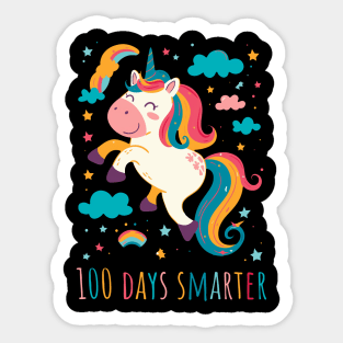 100 days smarter Unicorn Sticker